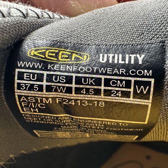 Keen Vista Energy Shift Carbon Toe Work Shoe Grey/Blue Women's Size 7W - Picture 7 of 12